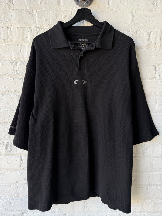 Vintage Oakley Software Black Polo Size XL